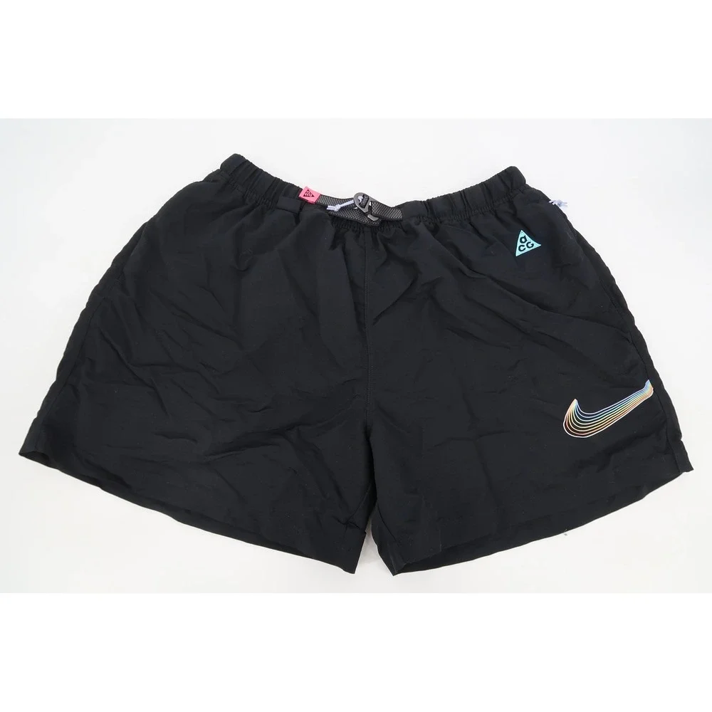 Nike ACG BeTrue Trail Shorts Mens XXL Black Hiking Belted Outdoor DJ1427-010